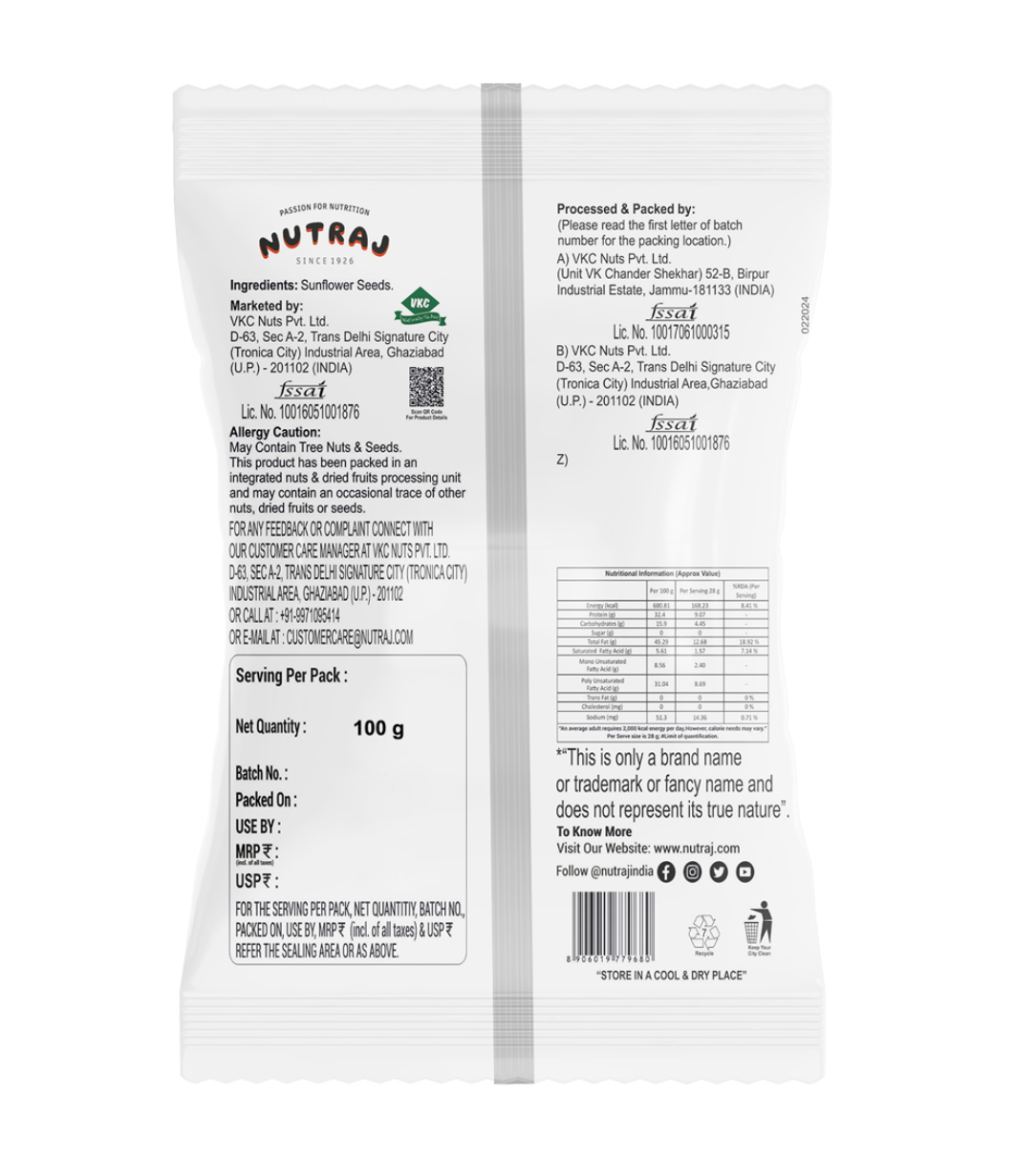 Nutraj sunflower seeds 100g