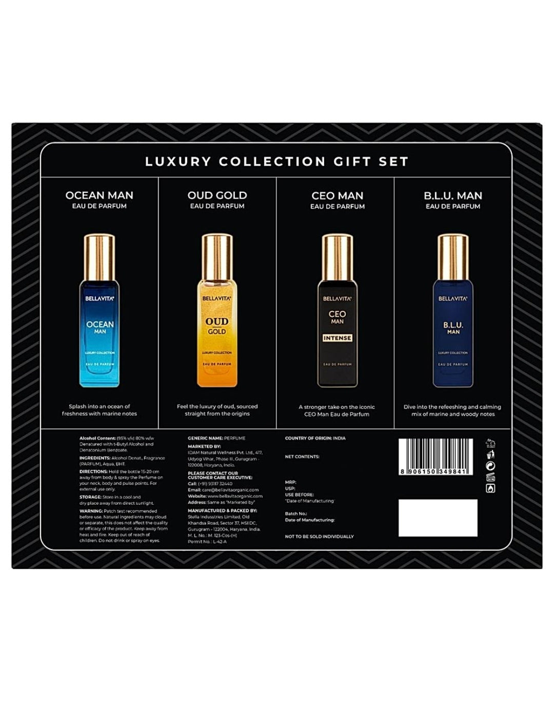 Bella Vita Luxury Collection Parfum Gift Set : 4x20 ml