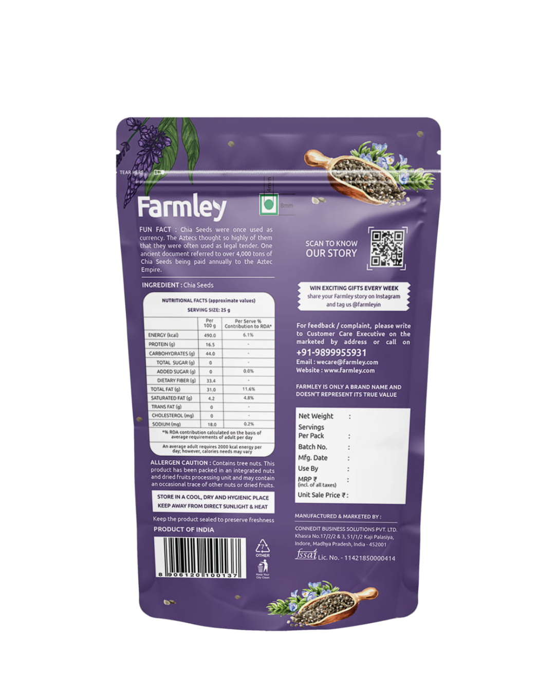 Farmly premium chia seeds 200 g