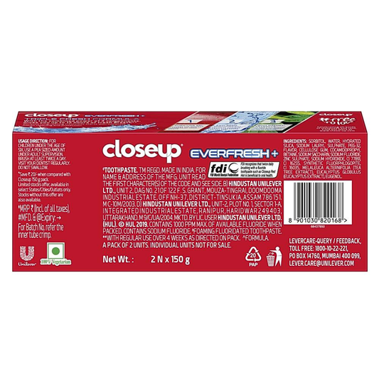 Close-up everfresh+ anti germ toothpaste gel (2×150g) - Dailyneeds