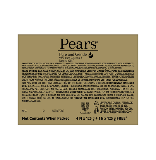 Pears pure & gentle bathing soap (125gĂ4U) - Dailyneeds