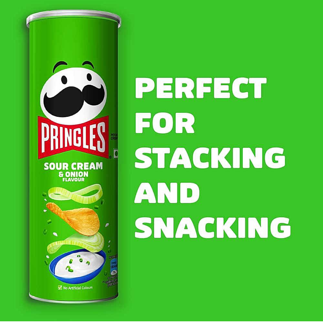 Pringles potato chips-sour cream & onion (107g) - Dailyneeds