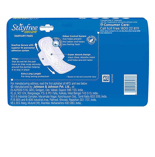 Stayfree secure cottony wings: XL (18 units) - Dailyneeds