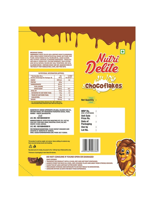Nutri delight choco flakes pack of 6 150g