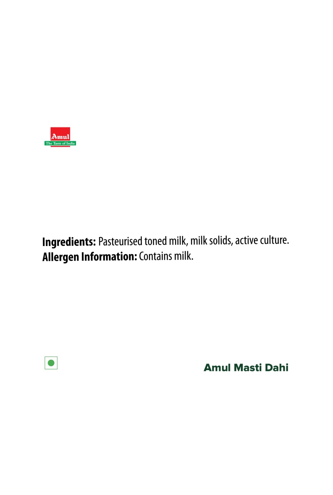 Amul masti dahi (400g) - Dailyneeds