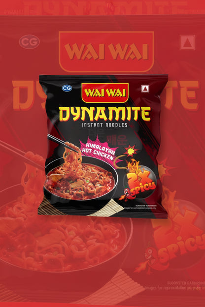 Wai wai dynamite extra spicy chicken insta noodles 100g