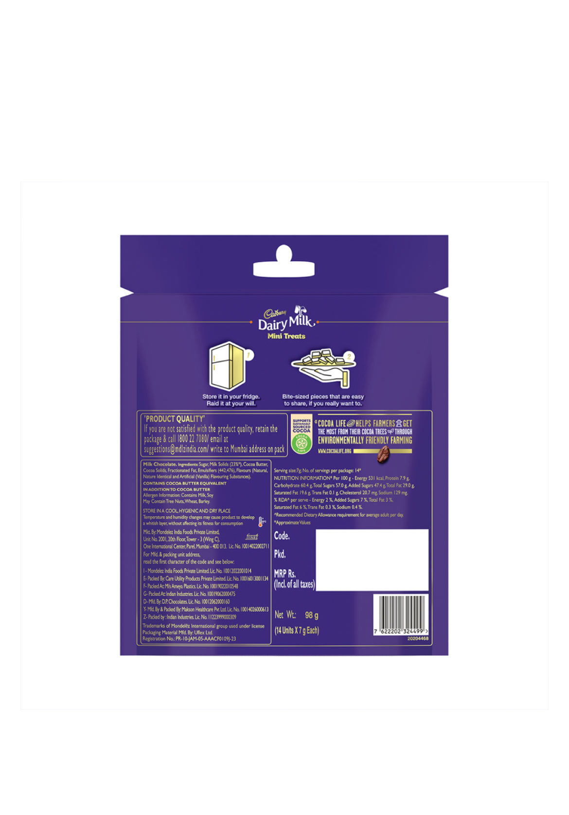 Dairy milk treats 91 g - Dailyneeds