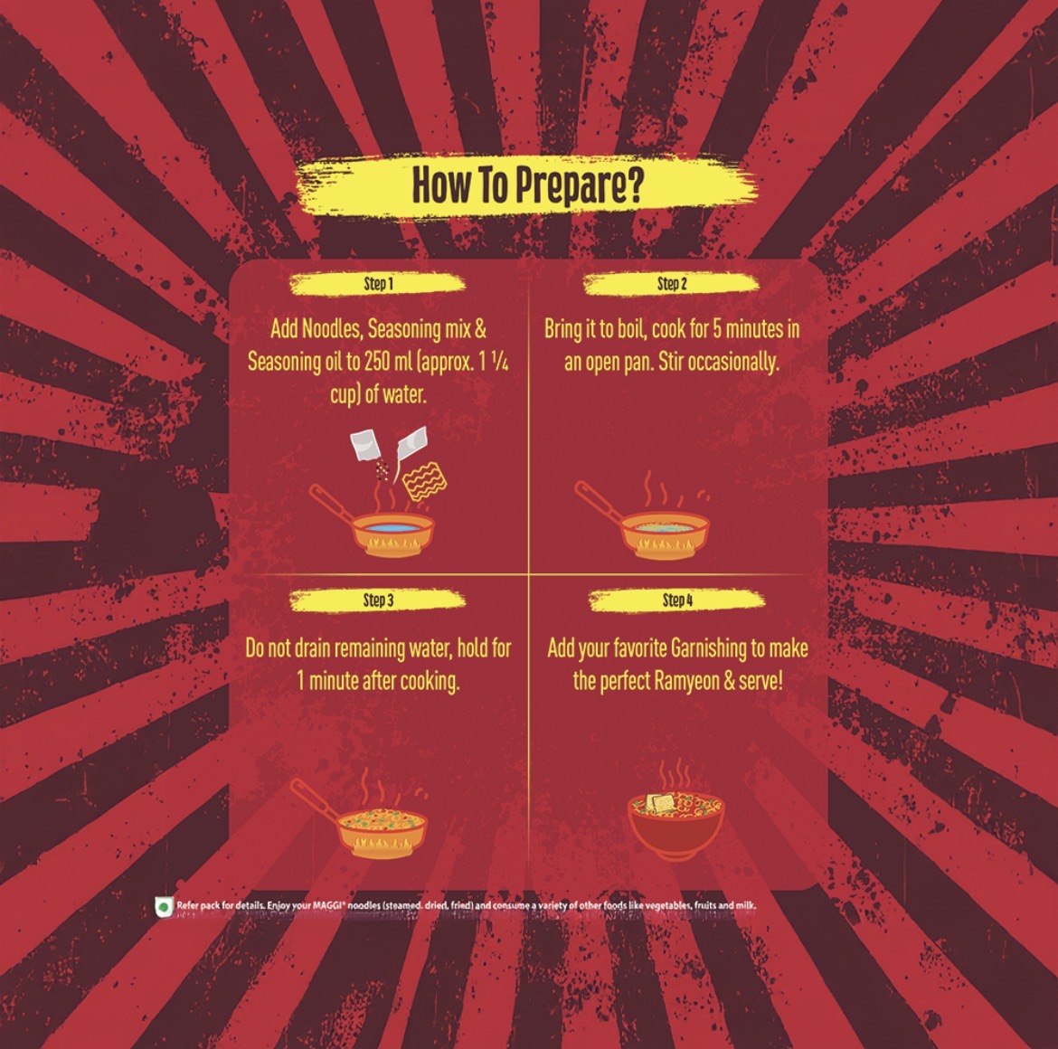 Maggi Korean bbq veg insta nodels 90 g