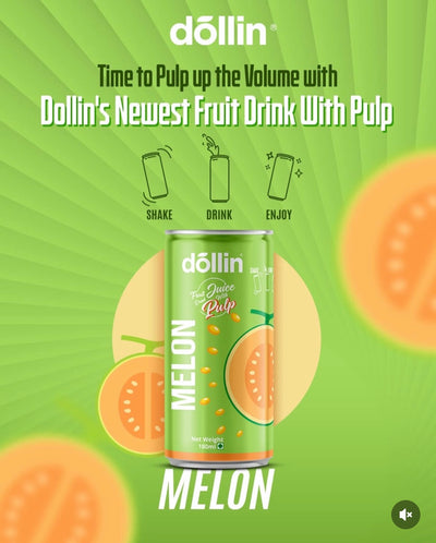 Dollin melon fruit juice can with pulp 180ml