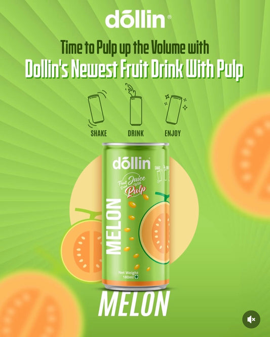 Dollin melon fruit juice can with pulp 180ml