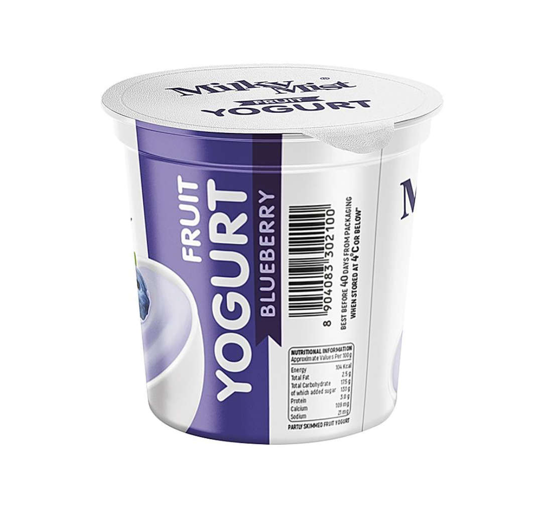 Milkymist blueberry yoghurt 100g