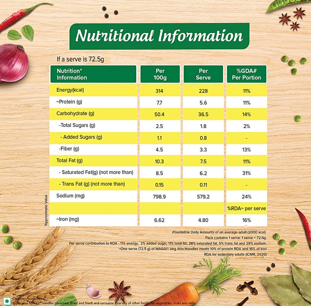 Maggi masala veg atta noodles - Dailyneeds