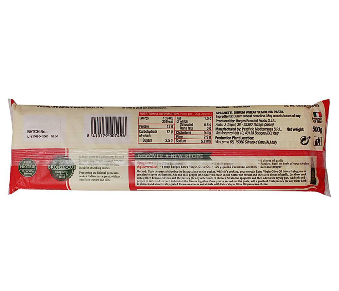 Borges sphagetti durum wheat pasta: (500g) - Dailyneeds