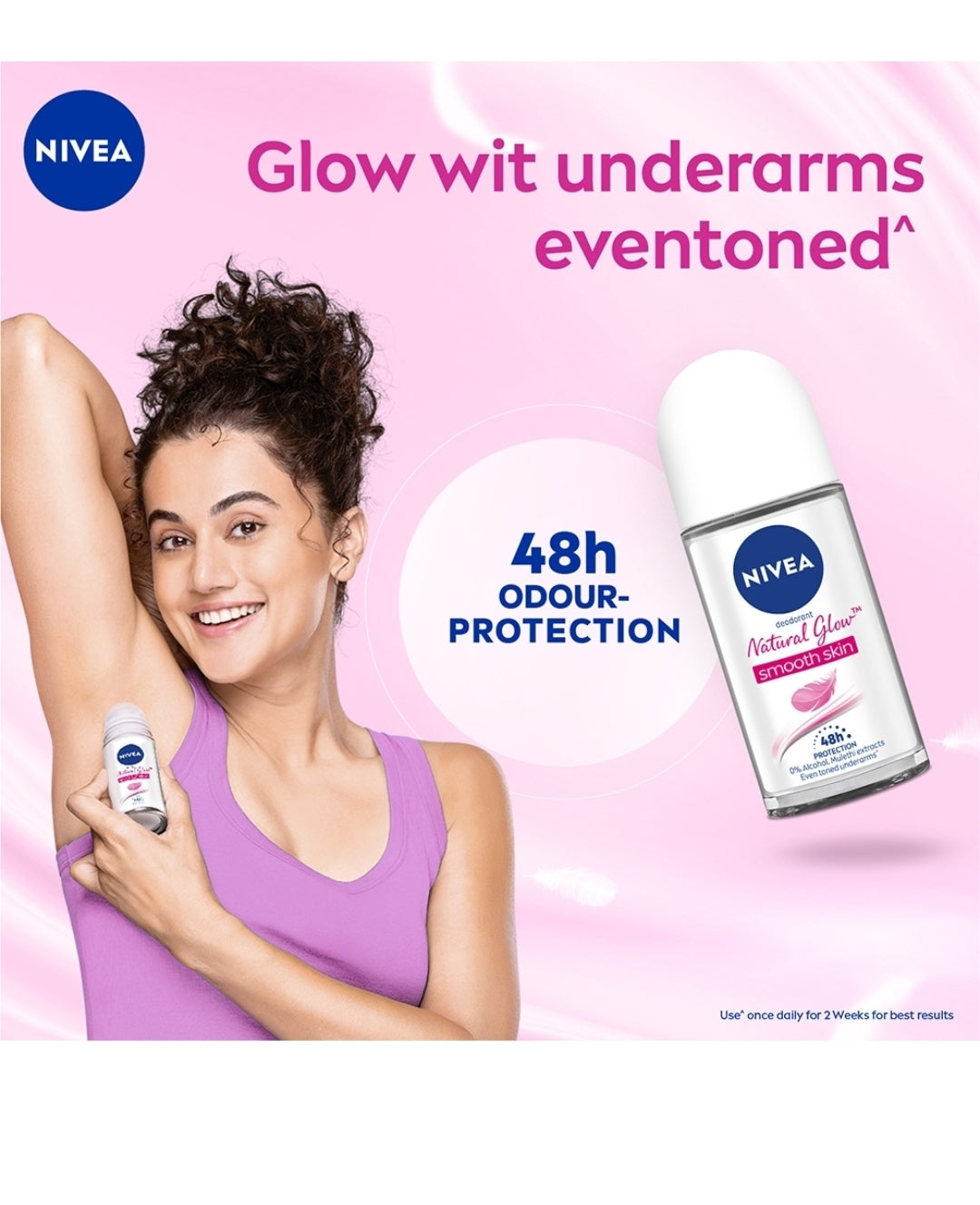 Nivea Natural Glow Smooth Skin Roll-On : 50 ml