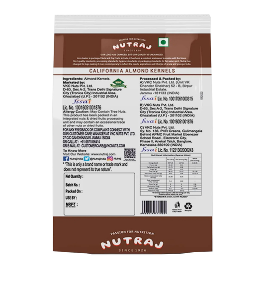 Nutraj California almonds (badam) kernels - Dailyneeds