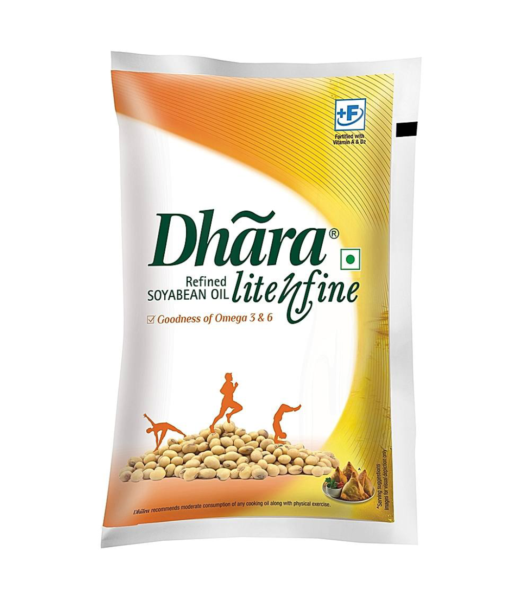 Dhara lite soyabean oil (840gm) - Dailyneeds