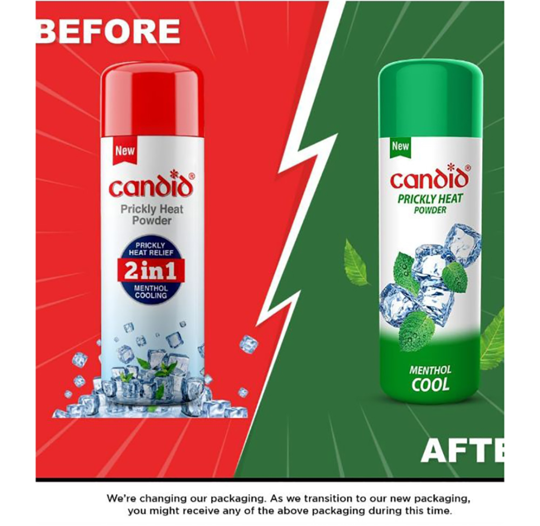Candid 2 in 1 heat relief menthol cooling powder (120g) - Dailyneeds