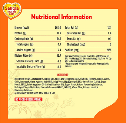 Saffolla masala oats classic - Dailyneeds