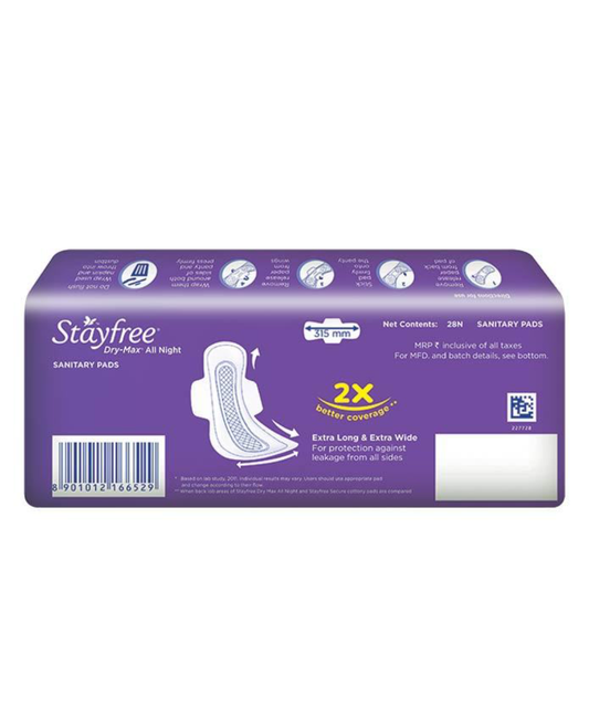 Stayfree dry max all nights: XXL (28 units) - Dailyneeds