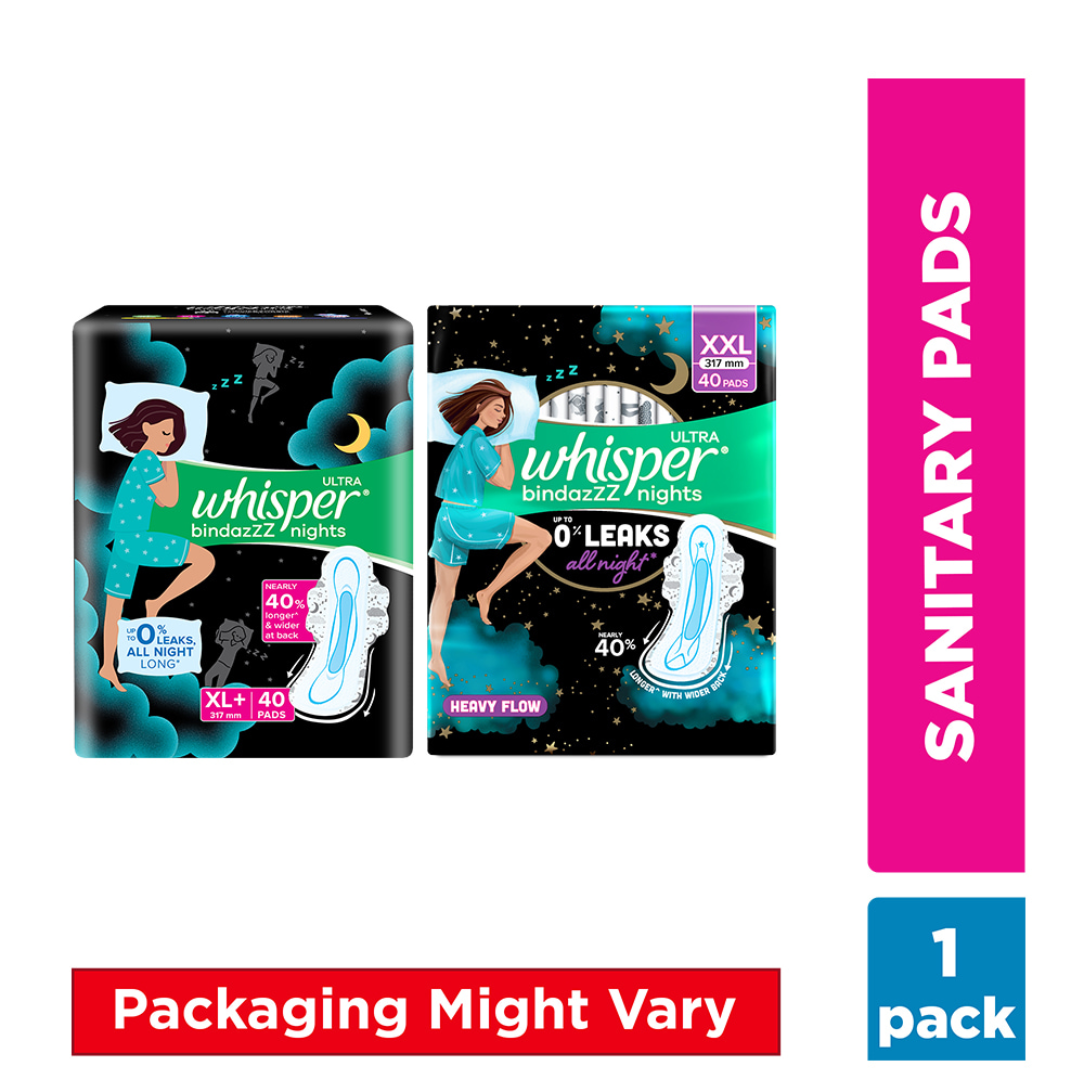 Whisper bindazzz nights (XL+) wings pads :(27 units) - Dailyneeds