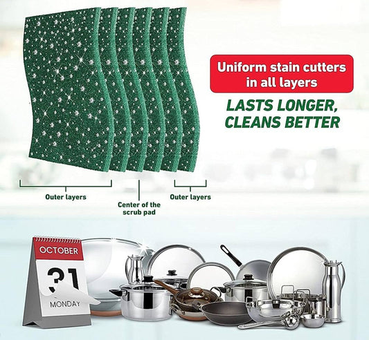 Scotch brite scrub pads pack of 6