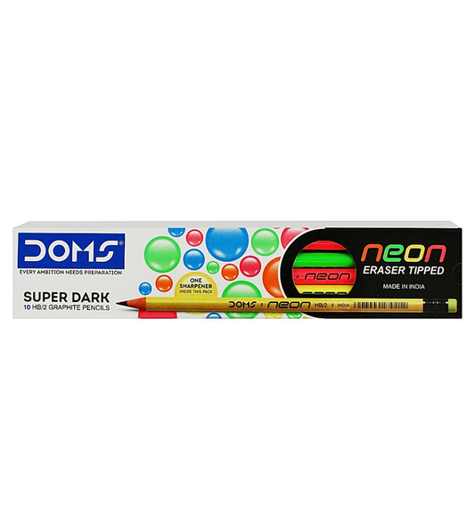 Doms neon rubber tip pencil : 10U
