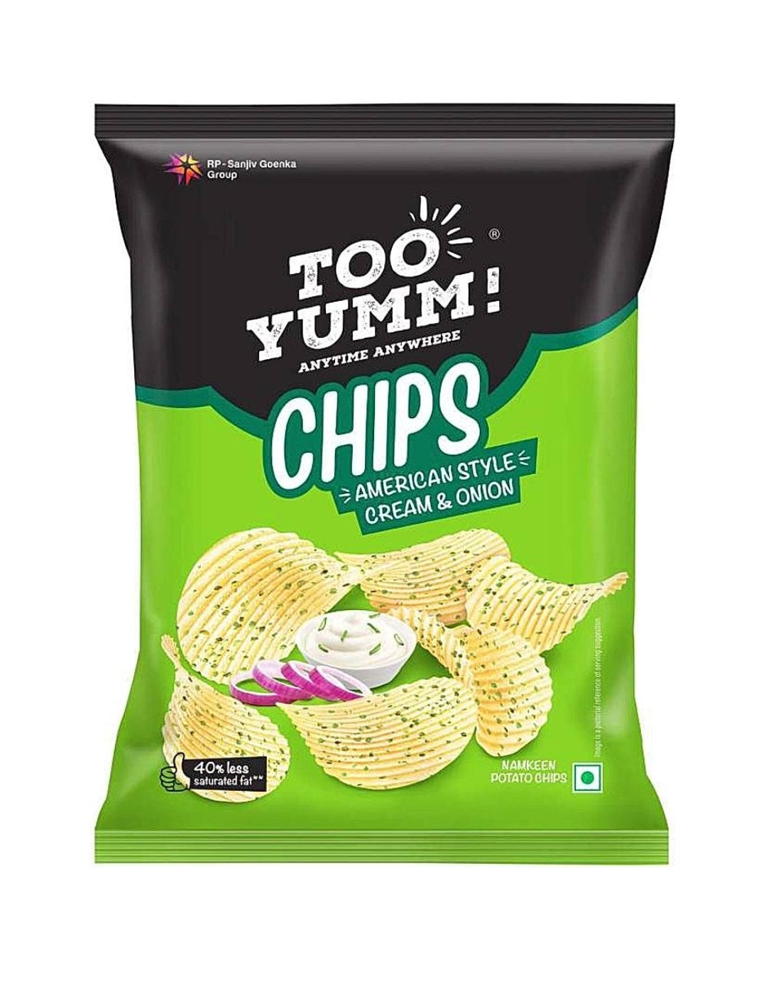 Too yum cream n onion chips 82g