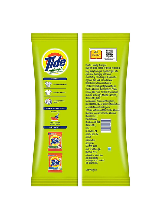 Tide natural & chandan detergent powder 3kg