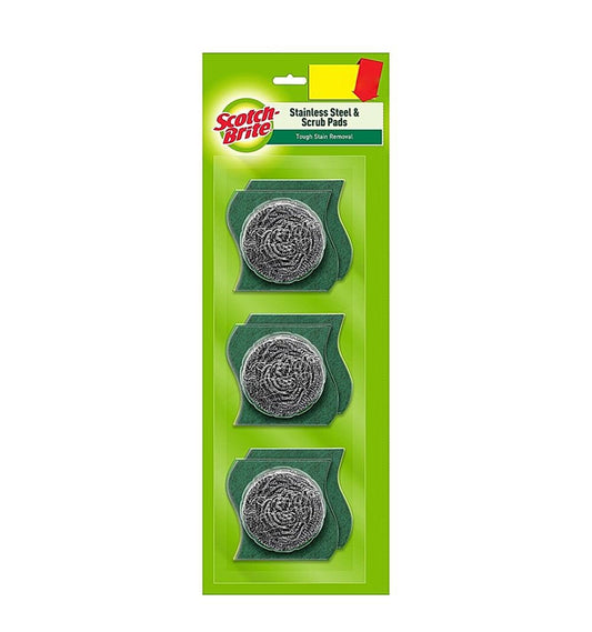 Scotch brite steel scruber pack of 3