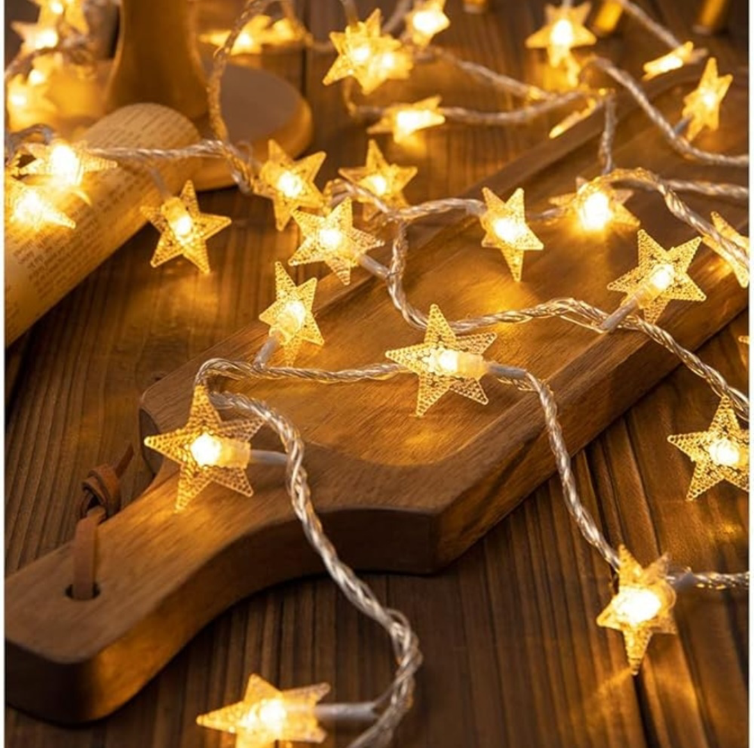 20 stars string warmwhite light - 4 meter