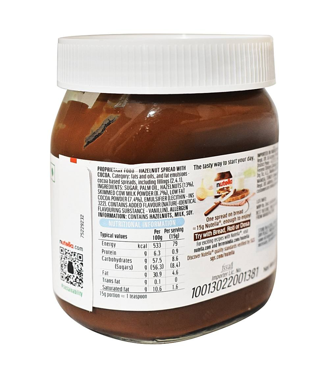 Nutella Ferrero spread with cocoa: (350g) - Dailyneeds