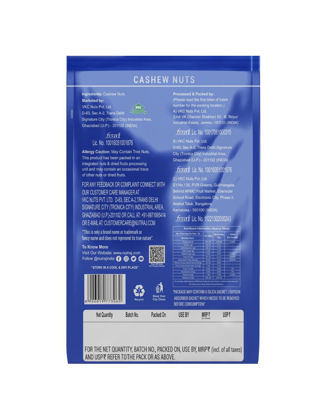 Nutraj cashews (kaju) - Dailyneeds