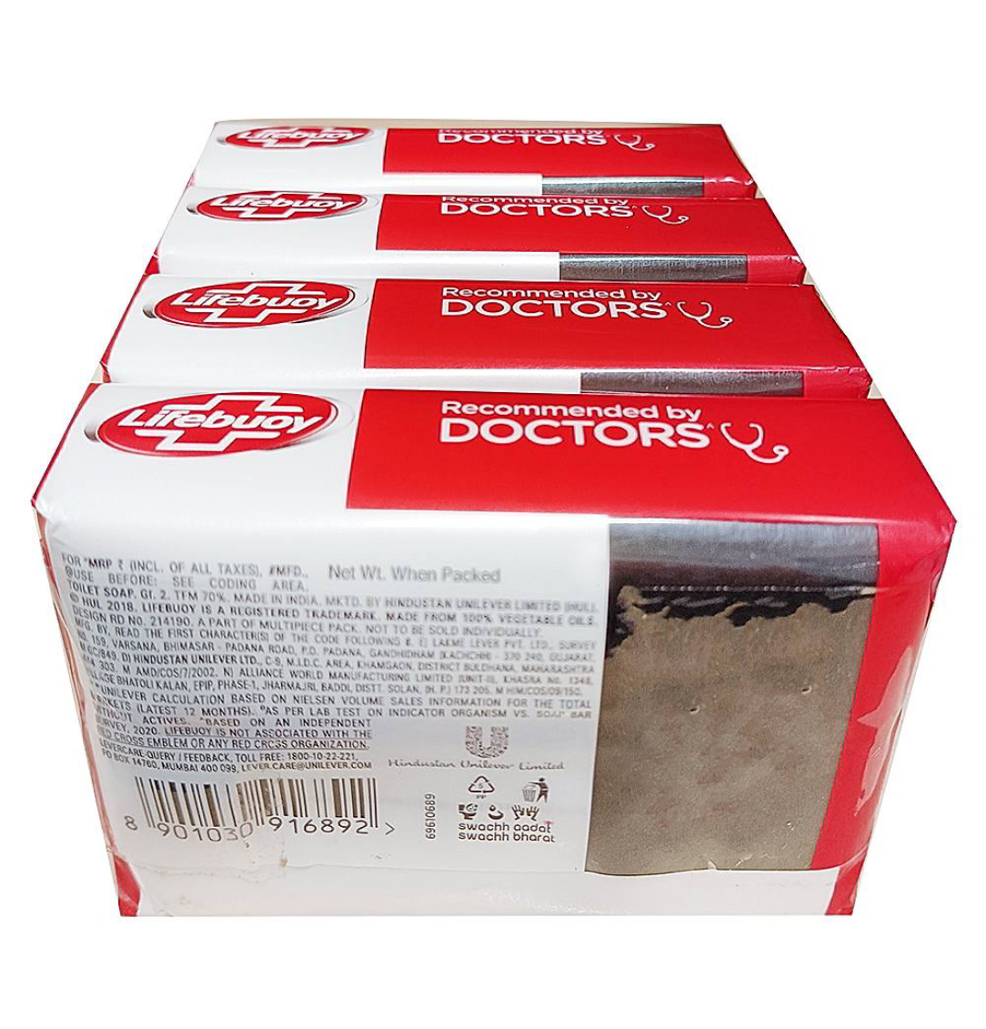 Lifebuoy soap germ guard+ (125g × 4U) - Dailyneeds