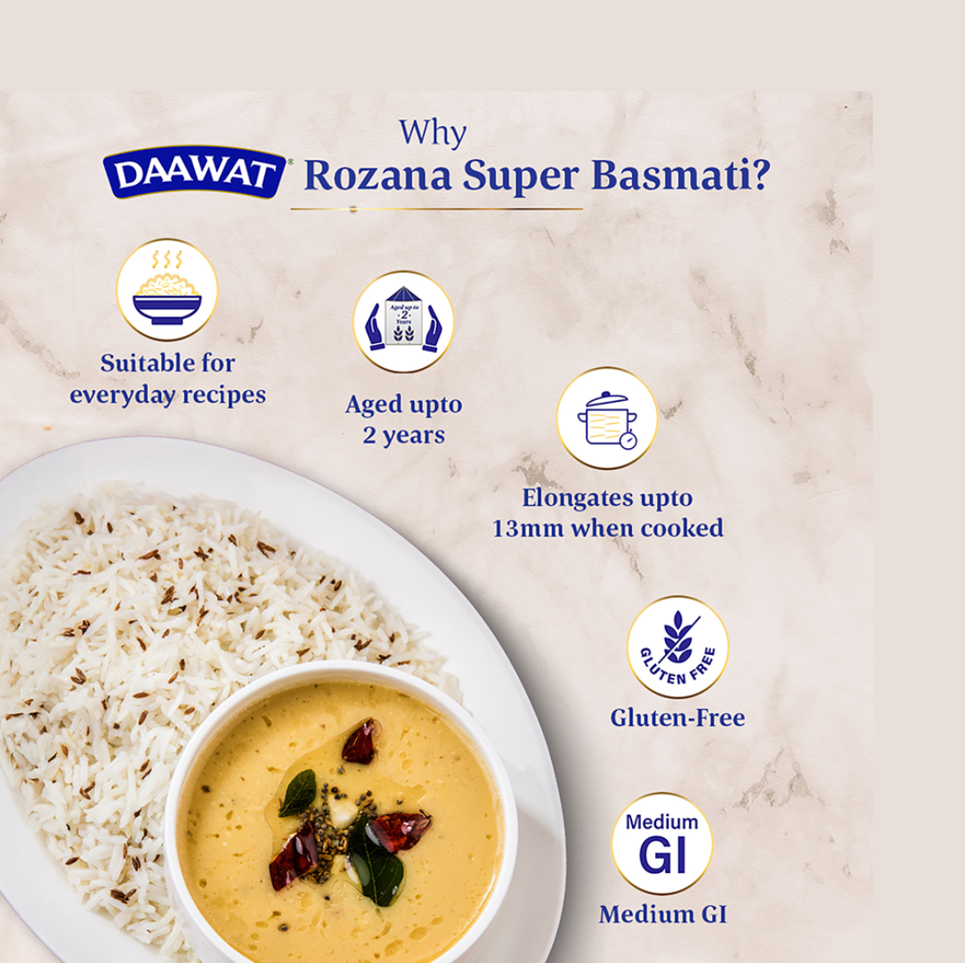 Daawat rozana super basmati rice (5kg) - Dailyneeds